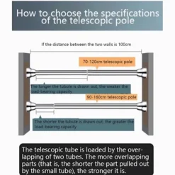 Hot Torkställ teleskopstång VIT 50-80CM vit 50-80cm-50-80cm white