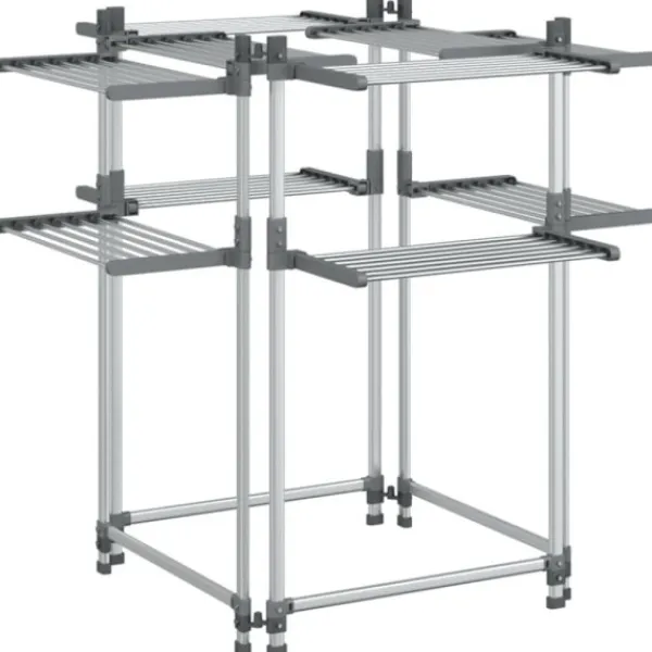 Best vidaXL Torkställ 107x107x120 cm aluminium