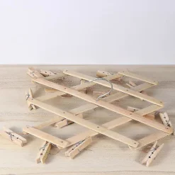 Sale Torkställning i bambu för kläder, torkställning för underkläder, torkställning för strumpor, hängande torkställning i bambu 42*18cm