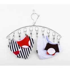 Best Torkställning, strumphängare med 10 klämmor, 2-pack rostfria hängare för torkning av strumpor, babykläder