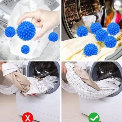 New Torktumlare bollar 6-pack torkbollar tvättbollar för kläder