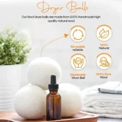 Torktumlare bollar, ullbollar tvätt, återanvändbara torktumlare bollar 4pc-7cm 4pc-7cm
