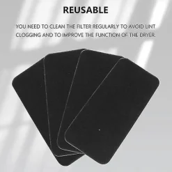 New Torktumlare Filter 8-pack Svart Hoover Candy 40006731 Svart