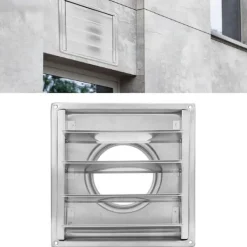 Online Torktumlare Ventilationsskydd 4 Tum Fyrkantigt 304 Rostfritt Stål Exteriör Utomhus Väggventilationsskydd med Nylon Mesh för att Hålla Regn Snö Vind Eller Fåglar Ute | Fyndiq