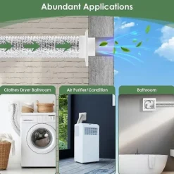 Sale Torktumlare Ventilationsväggplatta med Slang (4 Tum 8 Fot), Twist Lock Torktumlare Ventilationsanslutningskit, 4 Tum Torktumlare Kanalanslutningsfläns | Fyndiq