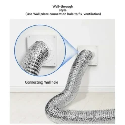 Sale Torktumlare Ventilationsväggplatta med Slang (4 Tum 8 Fot), Twist Lock Torktumlare Ventilationsanslutningskit, 4 Tum Torktumlare Kanalanslutningsfläns | Fyndiq