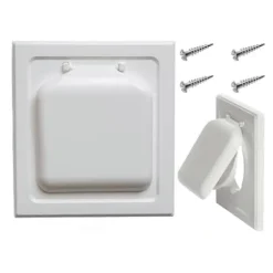 New Torktumlarens ventilationslock med dubbla dörrar, utomhus, 4 tum, torktumlarens ventilationslock, torktumlarens ventilationsrör och trimring, inomhus | Fyndiq