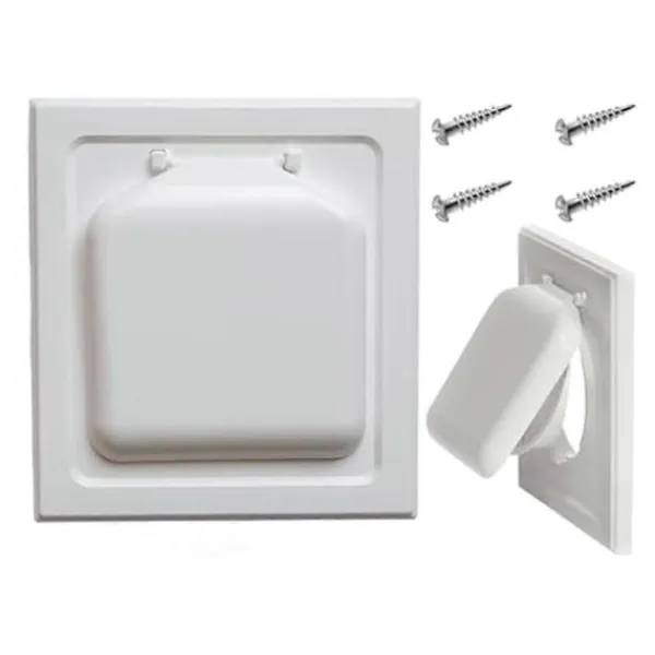 New Torktumlarens ventilationslock med dubbla dörrar, utomhus, 4 tum, torktumlarens ventilationslock, torktumlarens ventilationsrör och trimring, inomhus | Fyndiq