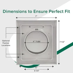 New Torktumlarens ventilationslock med dubbla dörrar, utomhus, 4 tum, torktumlarens ventilationslock, torktumlarens ventilationsrör och trimring, inomhus | Fyndiq