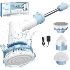 Hot Trådlös Elektrisk Mopp med Långt Handtag Hushållsrengöringsverktyg Bärbar Snurrande Skrubb