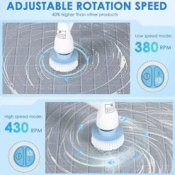 Hot Trådlös Elektrisk Mopp med Långt Handtag Hushållsrengöringsverktyg Bärbar Snurrande Skrubb