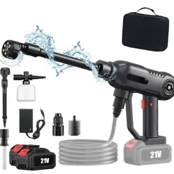 New OEM Trådlös Högtryckstvätt, 140-220W Effekt, 30 Bar Maxtryck,2 Batteri