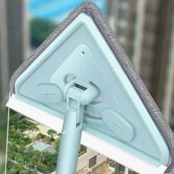 Clearance Tre Plattor av Platt Tyg (Orange) Infällbar Mikrofiber Golvmopp, Våt- och Torrsopare Laminatträ Kakel