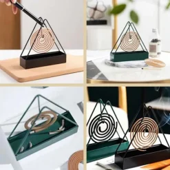 Hot Triangulär Myggspolehållare, Insektsmedel & Brandsäker Green