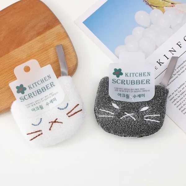 Outlet Trämassa Disksvamp Disktvätt Bomull Block Pot Torka color random