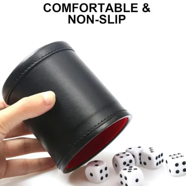 New unbranded Tärningsbehållare Tärningsspel Del Tärningsskakare Behållare PU Läder Barverktyg