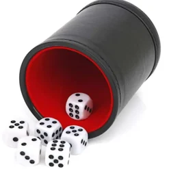 New unbranded Tärningsbehållare Tärningsspel Del Tärningsskakare Behållare PU Läder Barverktyg