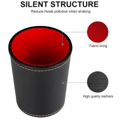 New unbranded Tärningsbehållare Tärningsspel Del Tärningsskakare Behållare PU Läder Barverktyg