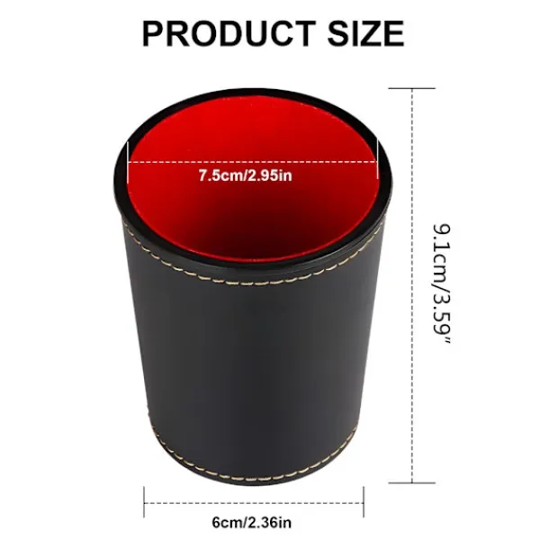 New unbranded Tärningsbehållare Tärningsspel Del Tärningsskakare Behållare PU Läder Barverktyg