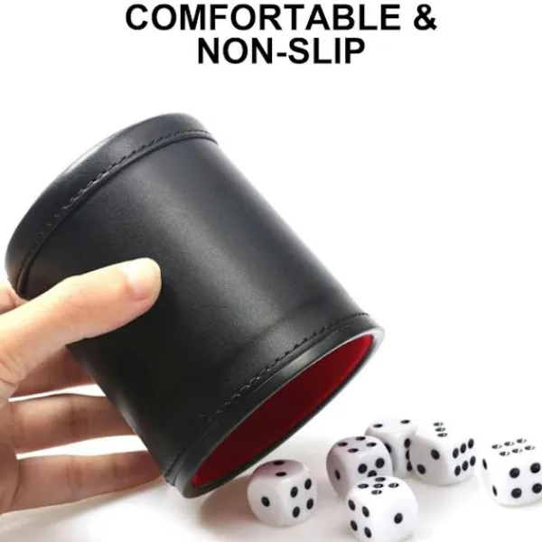 New unbranded Tärningsbehållare Tärningsspel Del Tärningsskakare Behållare PU Läder Barverktyg