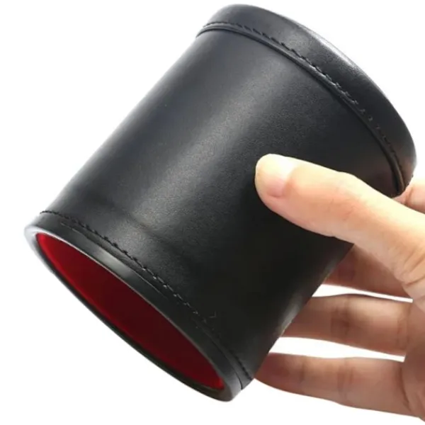 New unbranded Tärningsbehållare Tärningsspel Del Tärningsskakare Behållare PU Läder Barverktyg