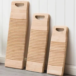 Hot Trätvättbräda för kläder, tvättbräda, handtvättbräda för hemmet 50*18*1,8 cm (1 st)