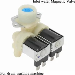 Clearance Trumtvättmaskin Inloppsventil Vatten Dubbla Huvuden Inlopp Magnetventil för Cylindertvättmaskin-Perfet