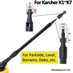 New Pro. Car Tryck tvätt uteplats rengöring golv skurmaskin ytrengöring borste för karcher lavor