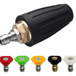 Trycktvätt Turbo Munstycke, Roterande Munstycke 5 Munstycken, 1/4" Snabbkoppling, 3600 PSI