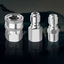 Discount unbranded Trycktvättsadapterset, 3/8 tum rostfritt stål hane och hona snabbkopplingssats för trycktvättar och spruta