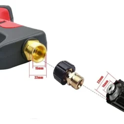 Online Trycktvättslanganslutningar, M22 x 15mm hona till M22 x 14mm hane snabbkoppling trycktvättsadapter