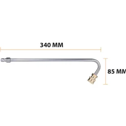 Online Rosfix Trycktvättslans U-Typ 1/4 Tum 34Cm – Högtryck | Max 250 Bar | Kompatibel med Lavor, Parkside