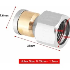 Clearance TS-Roterande rengöringsmunstycke 3/8'' BSP Avloppstryck Rengöringsslang Munstycke i rostfritt stål