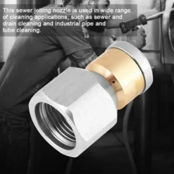 Clearance TS-Roterande rengöringsmunstycke 3/8'' BSP Avloppstryck Rengöringsslang Munstycke i rostfritt stål