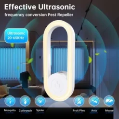 Sale TS-Set med 4 Elektroniska Ultraljudsskrämmare för Insekter och Anti-gnagare för Gnagare, Möss, Myggor, Spindlar, Kackerlackor, Flugor