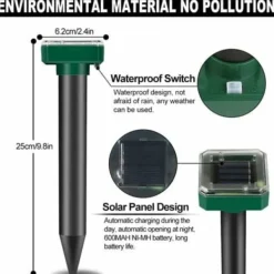 Online TS-Solcellsdriven Mullvadsavvisare med Ultraljud Intelligent 2-pack, Solcellsdriven Musavvisare Utomhus, Solcellsdrivna Mullvadsavvisare för Mullvadar, Sorkar | Fyndiq