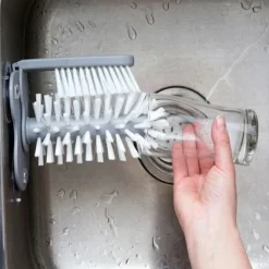 Outlet Tumbler Scrubber Glasrengöringsflaska Borste Diskho Kök Tillbehör 2-i-1 Drickkopp Vinsugkopp Rengöringsborste Gadget