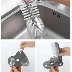 Outlet Tumbler Scrubber Glasrengöringsflaska Borste Diskho Kök Tillbehör 2-i-1 Drickkopp Vinsugkopp Rengöringsborste Gadget