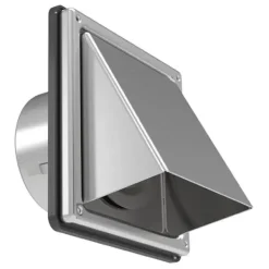 Clearance 4-tums Torktumlarens Ventilationslock Utomhusvägg med Dämpad Backventil, Extern Utblåsningsväggventil, Rostfri