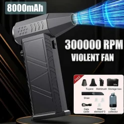 New Turbo Jet Fläkt 300000RPM Kraftfull Luftfläkt Borstlös Motor Turbo Fläkt 8000mAh Souffleur Air Puiss
