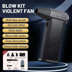 New Turbo Jet Fläkt 300000RPM Kraftfull Luftfläkt Borstlös Motor Turbo Fläkt 8000mAh Souffleur Air Puiss