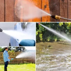 Hot Turbo Munstycke för Högtryckstvätt, Roterande Munstycke och 7 Munstycken, 1/4' Snabbkoppling, 4000 Psi, Jet Kit för Högtryckstvätt, Högtrycksrotator, Svart | Fyndiq