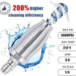 Online Turbomunstycke för högtryckstvätt, roterande munstycke, 1/4 tums snabbkoppling, munstycke 3.0, 3600 psi