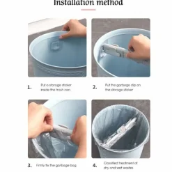 New Tvådelad sopsorteringsklämma - Behållare för vått och torrt avfall - Kökstillbehör - Klämma för sortering av vått och torrt avfall (grå) - 9,1 x 2,9 cm | Fyndiq