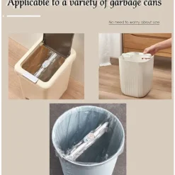 New Tvådelad sopsorteringsklämma - Behållare för vått och torrt avfall - Kökstillbehör - Klämma för sortering av vått och torrt avfall (grå) - 9,1 x 2,9 cm | Fyndiq