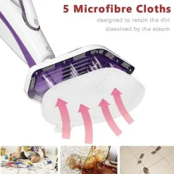 Hot Tvättbar moppduk kompatibel med Polti Vaporetto Paeu0332 ångrengörare