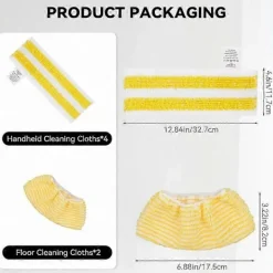 Tvättbara ångmoppdynor för Kärcher SC2 SC3 SC4 SC5, mikrofiberduk [DB]