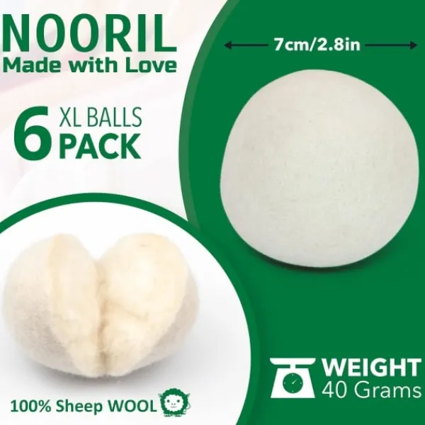 Online Tvättbollar i ull för mjukare tyg 6pcs