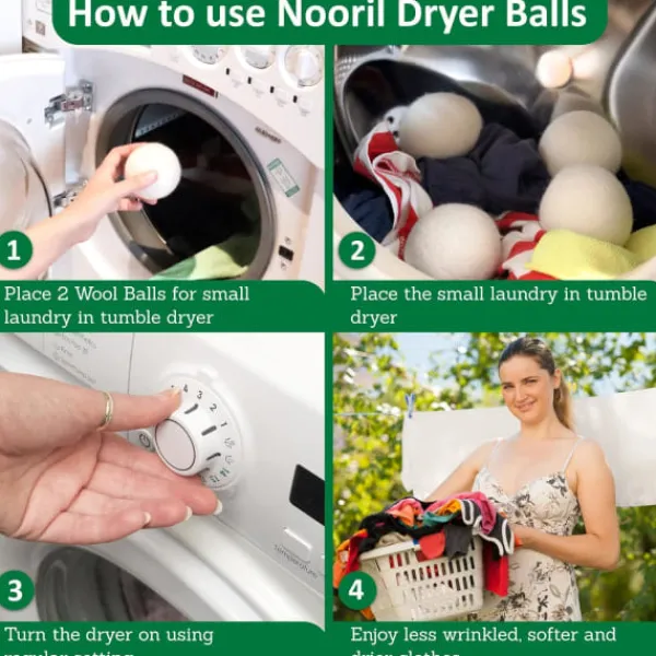 Online Tvättbollar i ull för mjukare tyg 6pcs