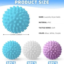 Hot Tvättbollar 9-pack torkbollar för tvättmaskin Tvättbollar